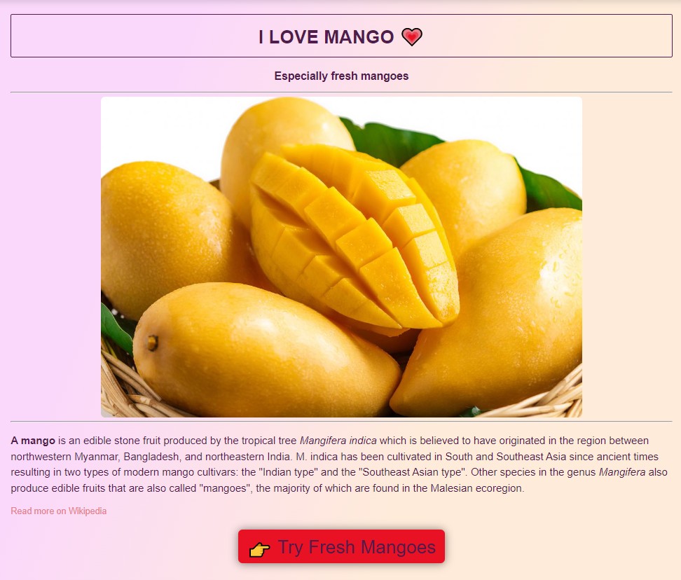 Mango project preview